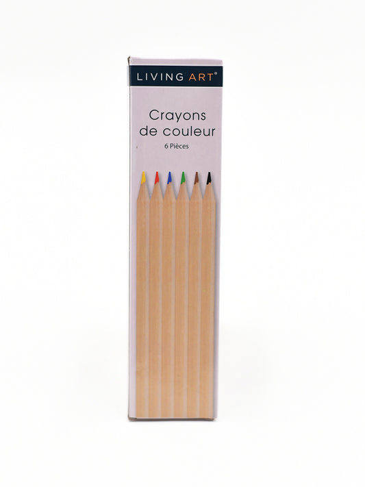 Living art crayons pencil 6 pcs